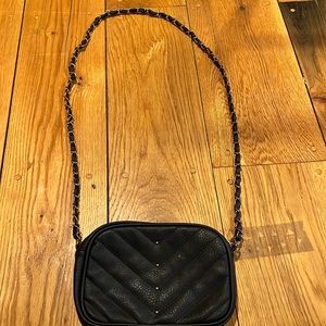black and gold purse